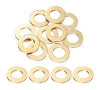 sourcing map 10Pcs M16 Brass Flat Washer, 30mm OD x 16mm ID x 3mm Thickness Metal Sealing Washers, Metric Sealing Ring Gasket for Screws Bolts Nuts