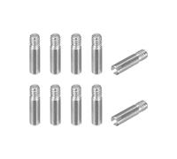 sourcing map 10Pcs M2 x 8mm Slotted Cylindrical Pin 304 Stainless Steel Dowel External Thread Locating Pin for Furniture Cabinets