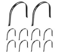 sourcing map 10Pcs M200 U-Tube Strap Clamp, 185mm 304 Stainless Steel Lined Clip Plastic Cushioned Insulated Clamp for Automotive Industrial Marine Household