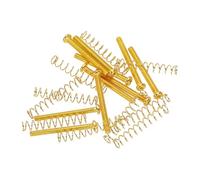 sourcing map 10pcs M3 Guitar Pickup Ring Mounting Screws Pickup Springs for Electric Guitar, Gold Screws Springs