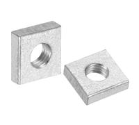 sourcing map 10Pcs M3x6mmx2mm Square Nuts, Carbon Steel Zinc Plated Coarse Thread Square Nuts Fasteners for Home Repairs and Professional Engineering, Silver