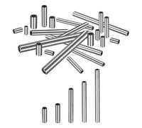 sourcing map 10pcs M4 Internal Thread Dowel Retaining Pin 5 Sizes Chamfering Flat Carbon Steel Cylindrical Pin Bed Bookshelf Metal Devices Industrial Pins