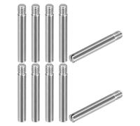 sourcing map 10Pcs M4 x 30mm Slotted Cylindrical Pin 304 Stainless Steel Dowel External Thread Locating Pin for Furniture Cabinets