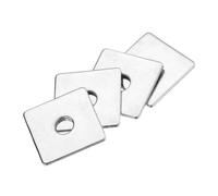 sourcing map 10pcs M4x16x1mm Square Plate Bearing Washers 304 Stainless Steel Plate Square Plate Washers Flat Pad Spacer Gasket for Hardware Fastener