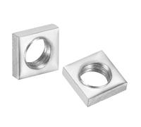sourcing map 10Pcs M4x6mmx2mm Square Nuts, Carbon Steel Zinc Plated Coarse Thread Square Nuts Fasteners for Home Repairs and Professional Engineering, Silver