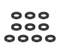sourcing map 10pcs M5 Aluminium Spacers, 3/16" ID x 3/8" OD Round Standoff Spacer, Unthreaded Metal Spacers for 3/16" M5 Screws Bolts, Black 1/16" Length