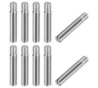 sourcing map 10Pcs M5 x 30mm Slotted Cylindrical Pin 304 Stainless Steel Dowel External Thread Locating Pin for Furniture Cabinets