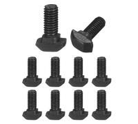 sourcing map 10pcs M5x12mm t Slot Drop-in Bolt, Carbon Steel Hammer Head Bolts t Shape Stud Sliding Screw for European Standard 20 Series Aluminum Profile