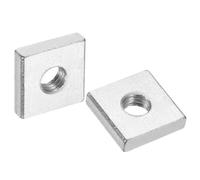 sourcing map 10Pcs M5x12mmx3mm Square Nuts, Carbon Steel Zinc Plated Coarse Thread Square Nuts Fasteners for Home Repairs and Professional Engineering, Silver
