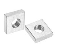 sourcing map 10Pcs M5x9mmx3mm Square Nuts, Carbon Steel Zinc Plated Coarse Thread Square Nuts Fasteners for Home Repairs and Professional Engineering, Silver