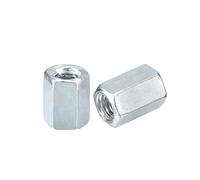 sourcing map 10pcs M6x10x12mm Coupling Nuts - Galvanized Carbon Steel Hex Threaded Rod Coupler for Furniture, Electronic, Industrial