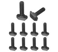 sourcing map 10pcs M6x20mm t Slot Drop-in Bolt, Carbon Steel Hammer Head Bolts t Shape Stud Sliding Screw for European Standard 30 Series Aluminum Profile