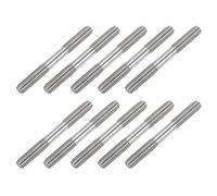 sourcing map 10Pcs M6x50mm 304 Stainless Steel Double End Threaded Stud Screw Bolt for House Maintenance
