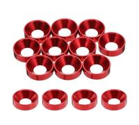 sourcing map 10pcs M8 Counterbore Washers, 18mm/0.71inch Aluminum Alloy for RC, Red