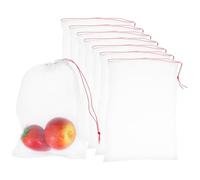 sourcing map 10Pcs Mesh Net, Fruit Protection Bags 17.7x11.8 Inch 40D Green Fruit Cover Mesh Bag for Plant Flower Vegetable, White