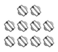 sourcing map 10Pcs Metal Adjuster Slide Buckles, 25mm Webbing Strap Roller Pin Clip Buckle Tri Glide for Vest, Suit, Bag Replacement Part (Black)