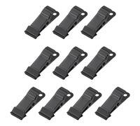 sourcing map 10pcs Metal Alligator Clamps 1.3" x 0.5" Mini Spring Clamp Hanging Crocodile Clips with Smooth Jaw for Work Photo Clothes Crafts, Black