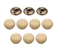 sourcing map 10pcs Metal Antiqued Button 18mm Round Metal Sewing Button Brass Shank Replacement Button for Men Women Blazer Suit Woolen Coat Shirt Jacket Trousers Sewing Crafts, Bronze