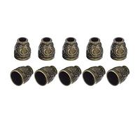 sourcing map 10Pcs Metal Bell Stopper, 4.8mm Conical Cord Ends Lock Rope Fastener End Stopper for Drawstring Lanyard Backpack Bag DIY, Bronze
