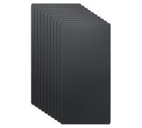 sourcing map 10pcs Metal Business Card 120 x 60 x 0.6mm 201 Stainless Steel Mirror Titanium Engrave Cards Custom Blank CNC Engrave Sheet for House Office DIY Gift Invitations, Black