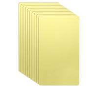 sourcing map 10pcs Metal Business Card 120 x 70 x 0.4mm 201 Stainless Steel Mirror Titanium Engrave Cards Custom Blank CNC Engrave Sheet for House Office DIY Gift Invitations, Gold