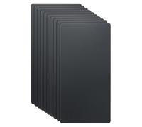 sourcing map 10pcs Metal Business Card 3.1" x 1.6" x 0.016" 201 Stainless Steel Mirror Titanium Laser Engrave Cards Custom Blank CNC Engrave Sheet for House Office DIY Gift Invitations, Black