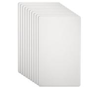 sourcing map 10pcs Metal Business Card 3.9" x 2.4" x 0.016" 201 Stainless Steel Brushed Laser Engrave Cards Custom Blank CNC Engrave Sheet for House Office DIY Gift Invitations, Silver