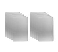 sourcing map 10pcs Metal Business Card 3" x 2" x 0.02" 201 Stainless Steel Mirror Titanium Laser Engrave Cards Self Adhesive CNC Engraving Blanks for House Office DIY Gift Invitation, Black