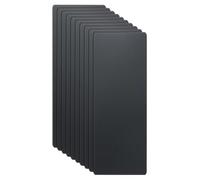 sourcing map 10pcs Metal Business Card 80 x 30 x 0.4mm 201 Stainless Steel Mirror Titanium Engrave Cards Custom Blank CNC Engrave Sheet for House Office DIY Gift Invitations, Black