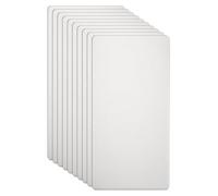 sourcing map 10pcs Metal Business Card 80 x 40 x 0.5mm 304 Stainless Steel Brushed Laser Engraving Cards Custom Blanks CNC Engraving Sheets for House Office DIY Gift Invitations, Silver