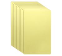 sourcing map 10pcs Metal Business Card 80 x 50 x 0.4mm 201 Stainless Steel Mirror Titanium Engrave Cards Custom Blank CNC Engrave Sheet for House Office DIY Gift Invitations, Gold