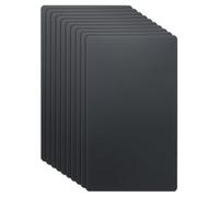 sourcing map 10pcs Metal Business Card 85 x 50 x 0.6mm 201 Stainless Steel Mirror Titanium Engrave Cards Custom Blank CNC Engrave Sheet for House Office DIY Gift Invitations, Black