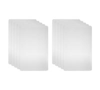 sourcing map 10pcs Metal Business Card Blanks, 80mm x 50mm x 0.4mm Stainless Steel Engraved Metal Business Visiting Name Cards for House Office DIY Gift Invitation(Silver, Brushed)