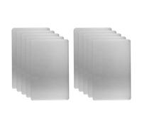 sourcing map 10pcs Metal Business Card Blanks, 80mm x 50mm x 0.4mm Stainless Steel Engraved Metal Business Visiting Name Cards for House Office DIY Gift Invitation(Black, Mirror)