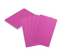 sourcing map 10pcs Metal Business Cards Blanks 3.4" x 2.1" x 0.02" Aluminum Laser Engraving Blank Name Custom Card CNC Engraving Sheets for House Office DIY Gift Plate Invitations, Purple