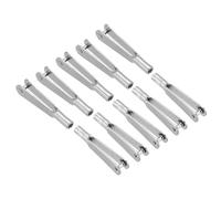 sourcing map 10Pcs Metal Clevis Quick Link M2 Thread Steel Clevis Self Locking Clip Fixing Wing for RC Airplane Car Helicopter Model Replacements, 2mm x 25mm