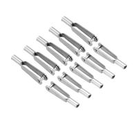 sourcing map 10Pcs Metal Clevis Quick Link M2 Thread Steel Clevis Self Locking Clip Fixing Wing for RC Airplane Car Helicopter Model Replacement, 2mm x 22mm