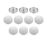 sourcing map 10pcs Metal Flat Button, 25mm Round Metal Sewing Button Alloy Shank Replacement Button for Men Women Suit Woolen Coat Shirt Jacket Trousers Sewing Crafts, Mist Silver