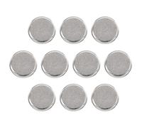 sourcing map 10pcs Metal Round Flat Buttons 18mm Zinc Alloy Shank Sewing Buttons Craft Replacement Buttons for Clothing Decoration DIY Accessories, Silver