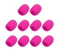 sourcing map 10pcs Microphone Foam Covers, 40mm (1.57") ID 10mm (0.39") Thickness Microphone Windscreen Foam Cover for Most Handheld Microphones, Rose Red