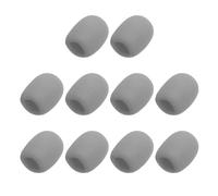 sourcing map 10pcs Microphone Foam Covers, 40mm (1.57") ID 10mm (0.39") Thickness Microphone Windscreen Foam Cover for Most Handheld Microphones, Gray