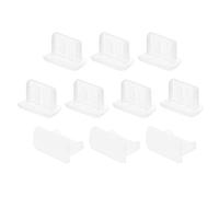 sourcing map 10pcs Mini USB Silicone Protectors Cap Port Cover Anti Dust 7mmx2mm Clear