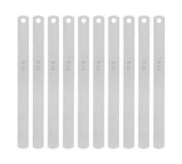 sourcing map 10pcs Mn Steel Feeler Gauge 0.1mm Thickness 150mm Length Metric Filler Thickness Gage Gap Measuring Tool Single Blade