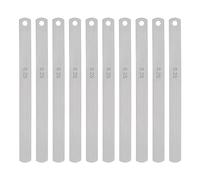 sourcing map 10pcs Mn Steel Feeler Gauge 0.25mm Thickness 150mm Length Metric Filler Thickness Gage Gap Measuring Tool Single Blade