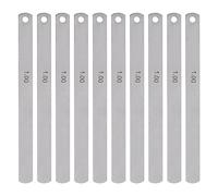 sourcing map 10pcs Mn Steel Feeler Gauge 1mm Thickness 150mm Length Metric Filler Thickness Gage Gap Measuring Tool Single Blade