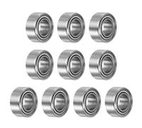 sourcing map 10pcs MR105ZZ Miniature Deep Groove Ball Bearings 5x10x4mm Double Shielded Bearings for TRX4 1/10 RC Cars Trucks, 3D Printer, P6 (ABEC 3)