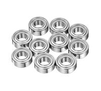 sourcing map 10pcs MR115ZZ Deep Groove Ball Bearings 5x11x4mm Chrome Steel Miniature Bearing Double Shielded Precision Bearings, P5 (ABEC 5)