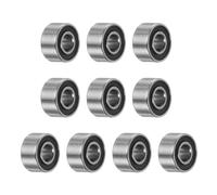 sourcing map 10pcs MR52-2RS Miniature Deep Groove Ball Bearings 2x5x2.5mm Rubber Sealed Bearings for TRX4 1/10 RC Cars Trucks, 3D Printer, P6 (ABEC 3)
