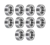 sourcing map 10pcs MR95ZZ Miniature Deep Groove Ball Bearings 5x9x3mm Double Shielded Bearings for Electric Motor, Home Appliances, Garden Machinery, P5 (ABEC 5)