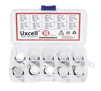 sourcing map 10pcs NC KSD301 Thermostat 90-150°C(194-302°F) Temperature Thermal Control Switch 90 95 100 105 110 115 120 130 140 150°C Normally Close Assortment Kit